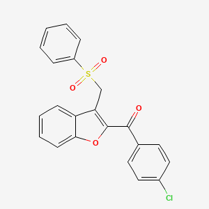 (4-Chlorophenyl){3-[(phenylsulfonyl)methyl]-1-benzofuran-2-yl}methanone