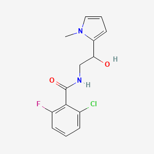 2-chloro-6-fluoro-N-(2-hydroxy-2-(1-methyl-1H-pyrrol-2-yl)ethyl)benzamide