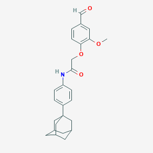 molecular formula C26H29NO4 B286281 N-[4-(1-adamantyl)phenyl]-2-(4-formyl-2-methoxyphenoxy)acetamide 