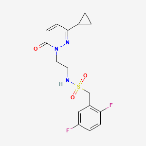 molecular formula C16H17F2N3O3S B2862811 N-(2-(3-cyclopropyl-6-oxopyridazin-1(6H)-yl)ethyl)-1-(2,5-difluorophenyl)methanesulfonamide CAS No. 2034423-67-9