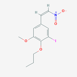molecular formula C12H14INO4 B286282 1-Iodo-3-methoxy-5-(2-nitrovinyl)-2-propoxybenzene 