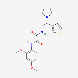 molecular formula C20H25N3O4S B2862834 N'-(2,4-dimethoxyphenyl)-N-[2-(pyrrolidin-1-yl)-2-(thiophen-3-yl)ethyl]ethanediamide CAS No. 946247-81-0