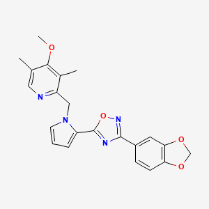 2-({2-[3-(2H-1,3-benzodioxol-5-yl)-1,2,4-oxadiazol-5-yl]-1H-pyrrol-1-yl}methyl)-4-methoxy-3,5-dimethylpyridine