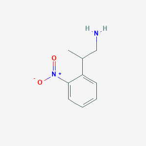 molecular formula C9H12N2O2 B2862843 2-(2-Nitrophenyl)propan-1-amine CAS No. 1256344-25-8