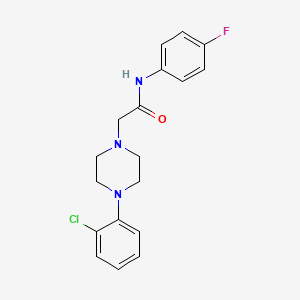 molecular formula C18H19ClFN3O B2862846 2-[4-(2-chlorophenyl)piperazin-1-yl]-N-(4-fluorophenyl)acetamide CAS No. 708231-64-5