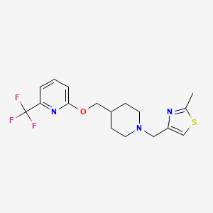 2-({1-[(2-Methyl-1,3-thiazol-4-yl)methyl]piperidin-4-yl}methoxy)-6-(trifluoromethyl)pyridine