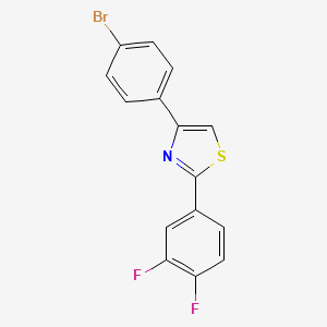 molecular formula C15H8BrF2NS B2862857 4-(4-Bromophenyl)-2-(3,4-difluorophenyl)thiazole CAS No. 1421262-85-2