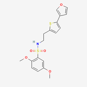 molecular formula C18H19NO5S2 B2862867 N-(2-(5-(呋喃-3-基)噻吩-2-基)乙基)-2,5-二甲氧基苯磺酰胺 CAS No. 2034255-80-4