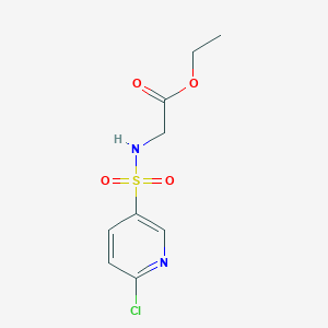molecular formula C9H11ClN2O4S B2862868 Ethyl 2-(6-chloropyridine-3-sulfonamido)acetate CAS No. 859981-32-1