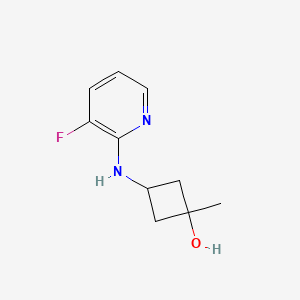 molecular formula C10H13FN2O B2862869 (1s,3r)-3-[(3-氟吡啶-2-基)氨基]-1-甲基环丁-1-醇 CAS No. 2090419-60-4