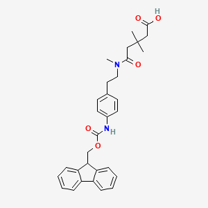 5-[2-[4-(9H-Fluoren-9-ylmethoxycarbonylamino)phenyl]ethyl-methylamino]-3,3-dimethyl-5-oxopentanoic acid