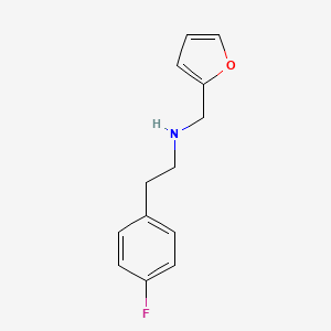 molecular formula C13H15ClFNO B2862875 2-(4-氟苯基)-N-(呋喃-2-基甲基)乙胺 CAS No. 435345-21-4