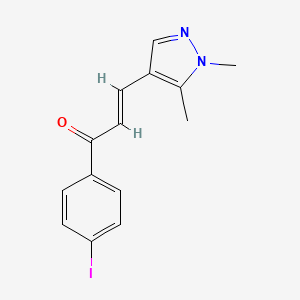 (E)-3-(1,5-dimethyl-1H-pyrazol-4-yl)-1-(4-iodophenyl)prop-2-en-1-one