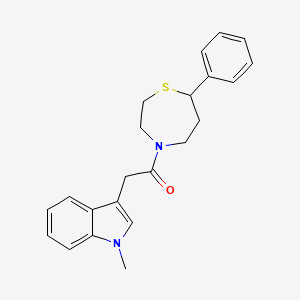 2-(1-methyl-1H-indol-3-yl)-1-(7-phenyl-1,4-thiazepan-4-yl)ethanone