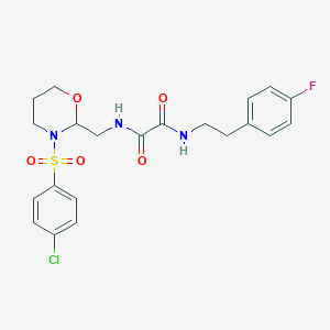 N1-((3-((4-chlorophenyl)sulfonyl)-1,3-oxazinan-2-yl)methyl)-N2-(4-fluorophenethyl)oxalamide