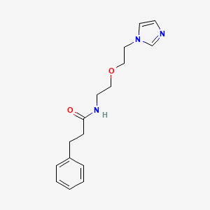 N-(2-(2-(1H-imidazol-1-yl)ethoxy)ethyl)-3-phenylpropanamide