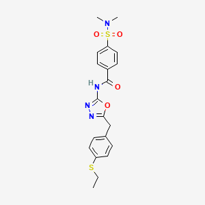 4-(N,N-dimethylsulfamoyl)-N-(5-(4-(ethylthio)benzyl)-1,3,4-oxadiazol-2-yl)benzamide