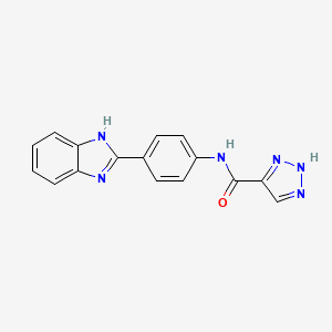 molecular formula C16H12N6O B2862909 N-[4-(1H-Benzimidazol-2-yl)phenyl]-2H-triazole-4-carboxamide CAS No. 2380187-38-0
