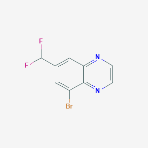 molecular formula C9H5BrF2N2 B2862915 5-Bromo-7-(difluoromethyl)quinoxaline CAS No. 2248308-62-3