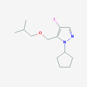 molecular formula C13H21IN2O B2862919 1-cyclopentyl-4-iodo-5-(isobutoxymethyl)-1H-pyrazole CAS No. 1856058-48-4