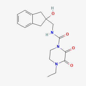 4-ethyl-N-((2-hydroxy-2,3-dihydro-1H-inden-2-yl)methyl)-2,3-dioxopiperazine-1-carboxamide