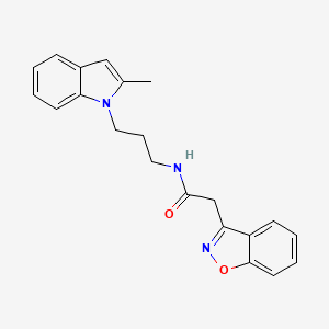 2-(1,2-benzoxazol-3-yl)-N-[3-(2-methyl-1H-indol-1-yl)propyl]acetamide