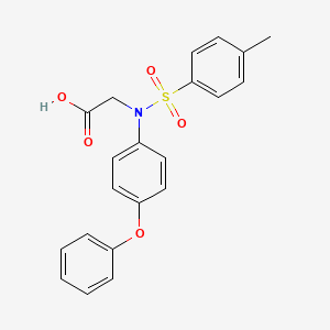 molecular formula C21H19NO5S B2862938 N-[(4-甲苯基)磺酰基]-N-(4-苯氧基苯基)甘氨酸 CAS No. 884986-76-9