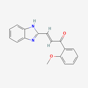 molecular formula C17H14N2O2 B2862945 (E)-3-(1H-benzo[d]imidazol-2-yl)-1-(2-methoxyphenyl)prop-2-en-1-one CAS No. 1334030-82-8