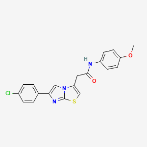 2-[6-(4-chlorophenyl)imidazo[2,1-b][1,3]thiazol-3-yl]-N-(4-methoxyphenyl)acetamide