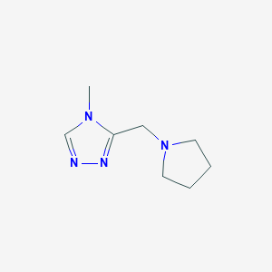molecular formula C8H14N4 B2862995 4-methyl-3-(pyrrolidin-1-ylmethyl)-4H-1,2,4-triazole CAS No. 1858768-35-0
