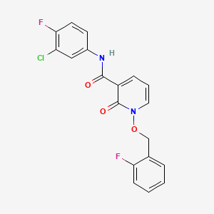 molecular formula C19H13ClF2N2O3 B2863006 N-(3-氯-4-氟苯基)-1-[(2-氟苯基)甲氧基]-2-氧代吡啶-3-甲酰胺 CAS No. 868679-03-2