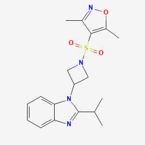 3,5-Dimethyl-4-[3-(2-propan-2-ylbenzimidazol-1-yl)azetidin-1-yl]sulfonyl-1,2-oxazole