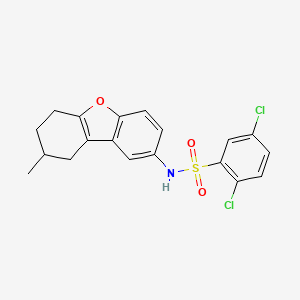 2,5-dichloro-N-(8-methyl-6,7,8,9-tetrahydrodibenzo[b,d]furan-2-yl)benzenesulfonamide