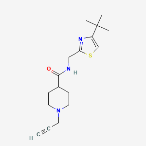 N-[(4-tert-butyl-1,3-thiazol-2-yl)methyl]-1-(prop-2-yn-1-yl)piperidine-4-carboxamide