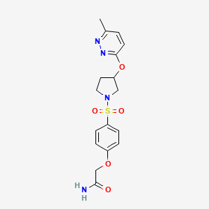 2-(4-((3-((6-Methylpyridazin-3-yl)oxy)pyrrolidin-1-yl)sulfonyl)phenoxy)acetamide