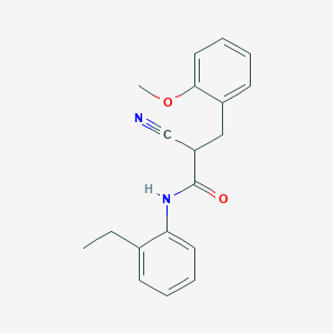 molecular formula C19H20N2O2 B2863029 2-cyano-N-(2-ethylphenyl)-3-(2-methoxyphenyl)propanamide CAS No. 1260936-26-2