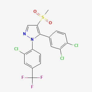 1-[2-chloro-4-(trifluoromethyl)phenyl]-5-(3,4-dichlorophenyl)-4-(methylsulfonyl)-1H-pyrazole