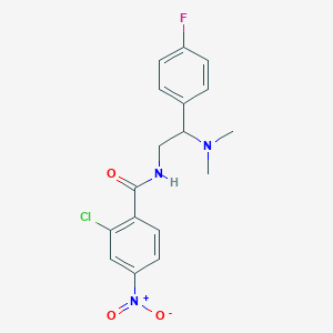 2-chloro-N-(2-(dimethylamino)-2-(4-fluorophenyl)ethyl)-4-nitrobenzamide