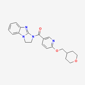 (2,3-dihydro-1H-benzo[d]imidazo[1,2-a]imidazol-1-yl)(6-((tetrahydro-2H-pyran-4-yl)methoxy)pyridin-3-yl)methanone