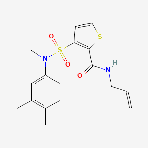 molecular formula C17H20N2O3S2 B2863045 N-allyl-3-(N-(3,4-dimethylphenyl)-N-methylsulfamoyl)thiophene-2-carboxamide CAS No. 1251624-85-7