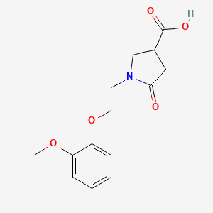 1-[2-(2-Methoxyphenoxy)ethyl]-5-oxopyrrolidine-3-carboxylic acid