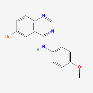 molecular formula C15H12BrN3O B2863063 6-bromo-N-(4-methoxyphenyl)quinazolin-4-amine CAS No. 307538-25-6