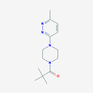 molecular formula C14H22N4O B2863066 2,2-Dimethyl-1-(4-(6-methylpyridazin-3-yl)piperazin-1-yl)propan-1-one CAS No. 1171364-70-7