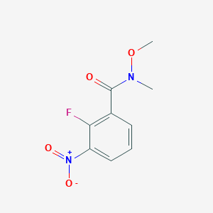 molecular formula C9H9FN2O4 B2863072 2-Fluoro-3-nitro-N-methoxy-N-methylbenzamide CAS No. 1809015-20-0