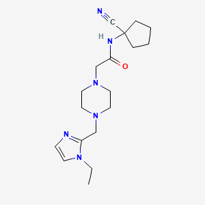 N-(1-cyanocyclopentyl)-2-{4-[(1-ethyl-1H-imidazol-2-yl)methyl]piperazin-1-yl}acetamide