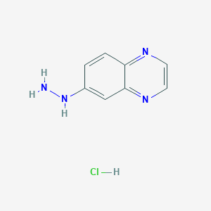 molecular formula C8H9ClN4 B2863074 6-Hydrazinylquinoxaline hydrochloride CAS No. 2411635-88-4