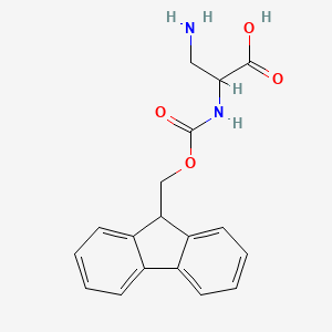 molecular formula C18H18N2O4 B2863076 3-Amino-N-Fmoc-DL-alanine CAS No. 181954-34-7; 251317-00-7; 487027-89-4