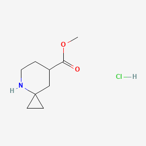molecular formula C9H16ClNO2 B2863078 Methyl 4-azaspiro[2.5]octane-7-carboxylate hcl CAS No. 2253630-26-9