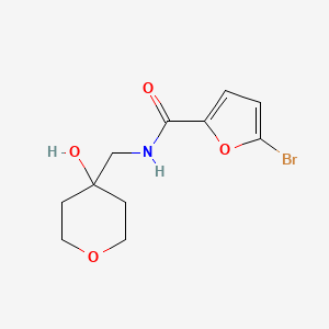 molecular formula C11H14BrNO4 B2863089 5-溴-N-((4-羟基四氢-2H-吡喃-4-基)甲基)呋喃-2-甲酰胺 CAS No. 1351605-27-0