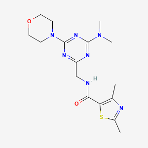 N-((4-(dimethylamino)-6-morpholino-1,3,5-triazin-2-yl)methyl)-2,4-dimethylthiazole-5-carboxamide